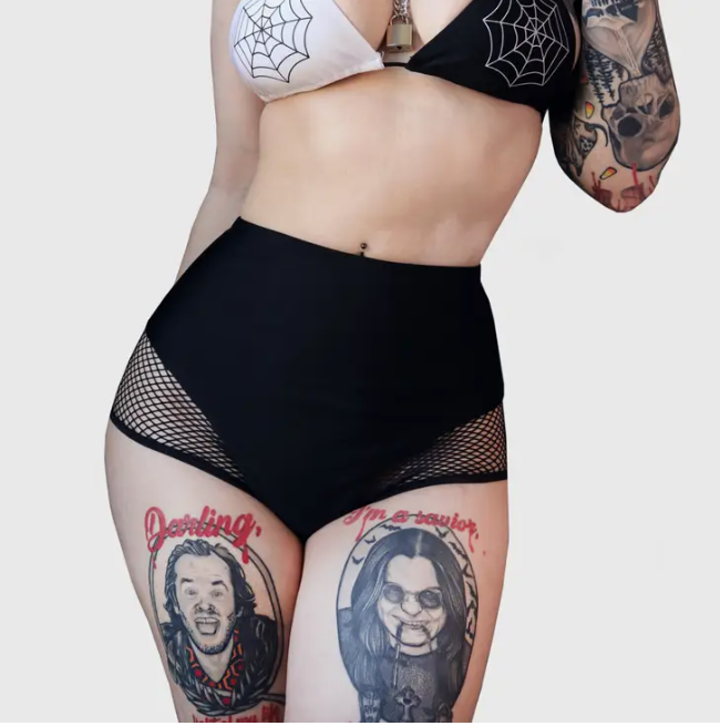 Fishnet swim bottoms deals