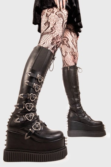 Lamoda Cross Your Heart Chunky Creeper Ankle Boots