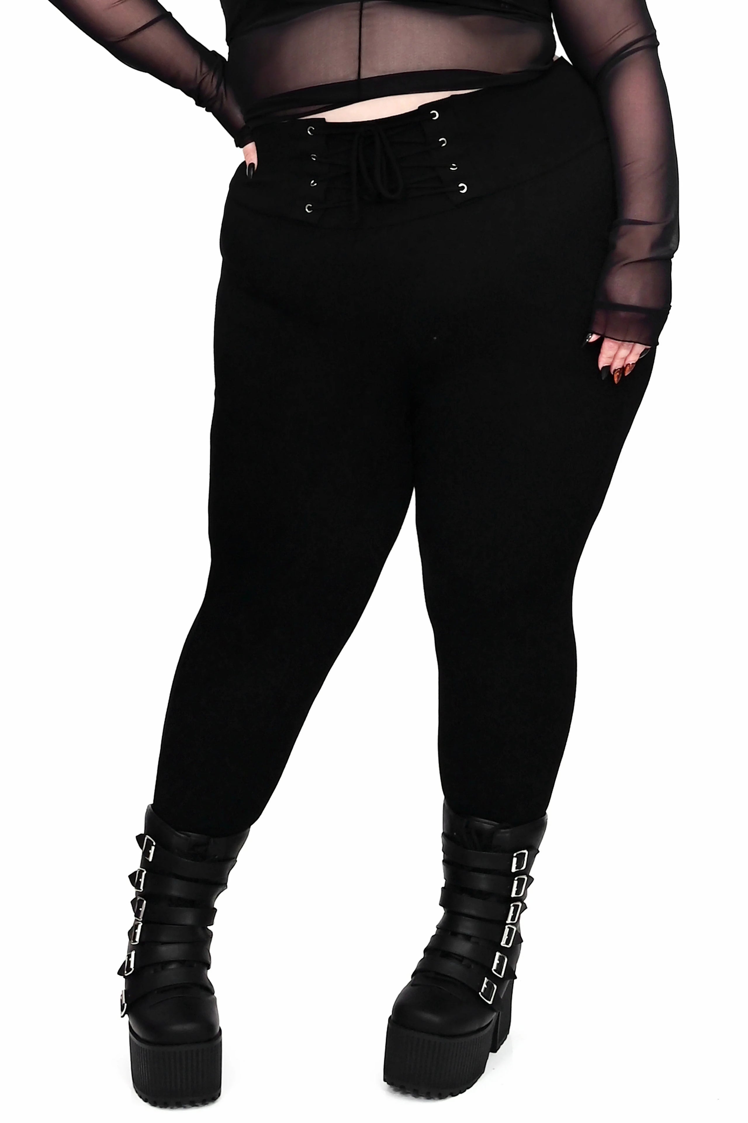 Lace Up Leggings FOXBLOOD OMEN Alternative Sales
