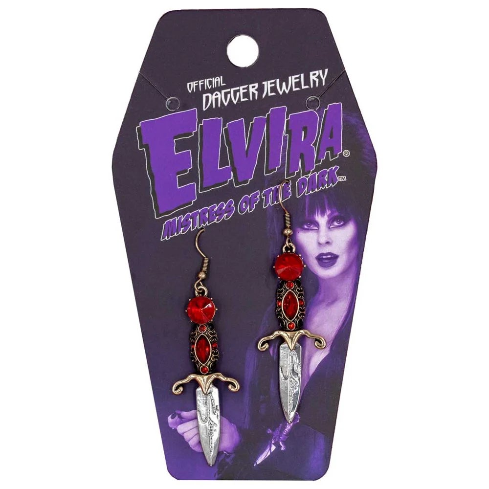 Elvira Dagger Earrings Red KREEPSVILLE 666 OMEN Alternative Sales